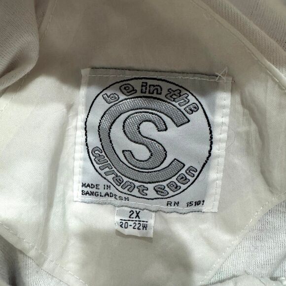 Vintage 80s Retro Jazz Design Parka Jacket Size 2X Womens Baggy Oversize - Picture 3 of 8